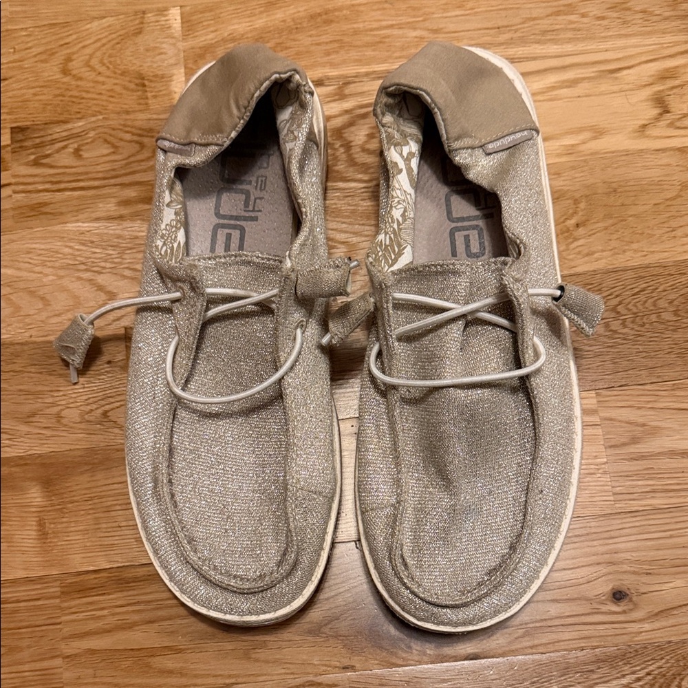 Hey Dude Light gold with metallic shimmer Slip-On Shoes